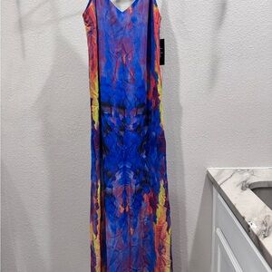 Lulu's Colorful Coverup Maxi Dress NWT